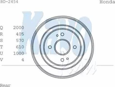 Kavo Parts BD-2454 - Bremžu trumulis autodraugiem.lv