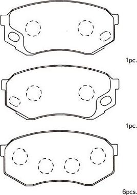 Kavo Parts BP-5558 - Bremžu uzliku kompl., Disku bremzes autodraugiem.lv