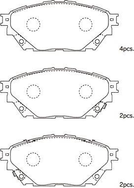 Kavo Parts KBP-5558 - Bremžu uzliku kompl., Disku bremzes autodraugiem.lv