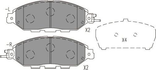 Kavo Parts BP-6641 - Bremžu uzliku kompl., Disku bremzes autodraugiem.lv