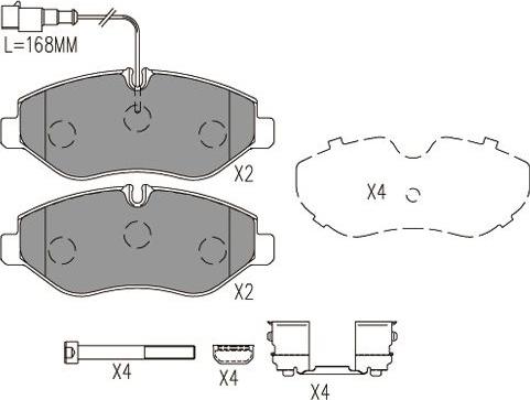 Kavo Parts BP-6612 - Bremžu uzliku kompl., Disku bremzes autodraugiem.lv