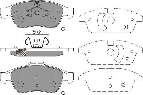 Kavo Parts BP-6639 - Bremžu uzliku kompl., Disku bremzes autodraugiem.lv