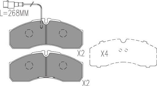 Kavo Parts BP-6630 - Bremžu uzliku kompl., Disku bremzes autodraugiem.lv