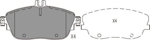 Kavo Parts BP-6638 - Bremžu uzliku kompl., Disku bremzes autodraugiem.lv