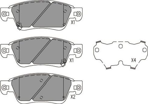 Kavo Parts BP-6633 - Bremžu uzliku kompl., Disku bremzes autodraugiem.lv