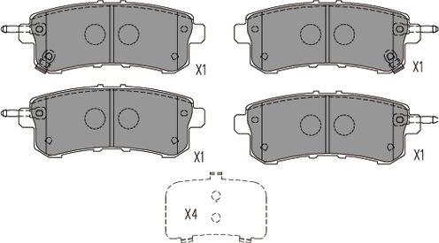 Kavo Parts BP-6628 - Bremžu uzliku kompl., Disku bremzes autodraugiem.lv