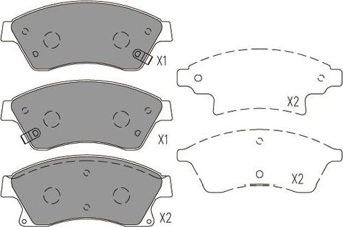 Kavo Parts KBP-1016 - Bremžu uzliku kompl., Disku bremzes autodraugiem.lv