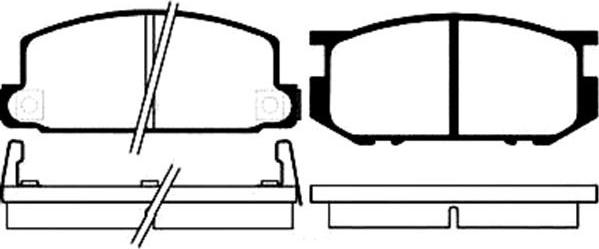 Kavo Parts BP-8001 - Bremžu uzliku kompl., Disku bremzes autodraugiem.lv