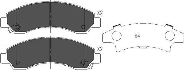 Kavo Parts KBP-3514 - Bremžu uzliku kompl., Disku bremzes autodraugiem.lv