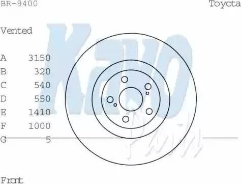 Kavo Parts BR-9400 - Bremžu diski autodraugiem.lv