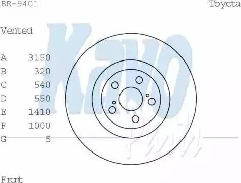 Kavo Parts BR-9401 - Bremžu diski autodraugiem.lv