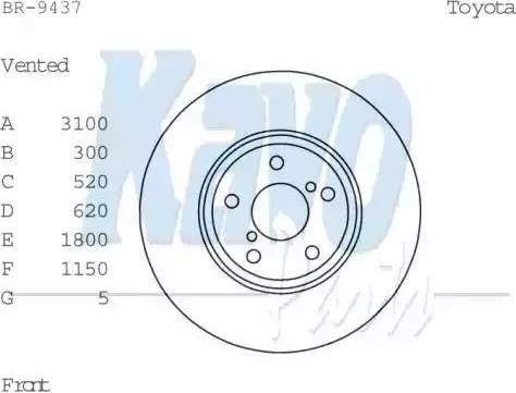 Kavo Parts BR-9437 - Bremžu diski autodraugiem.lv