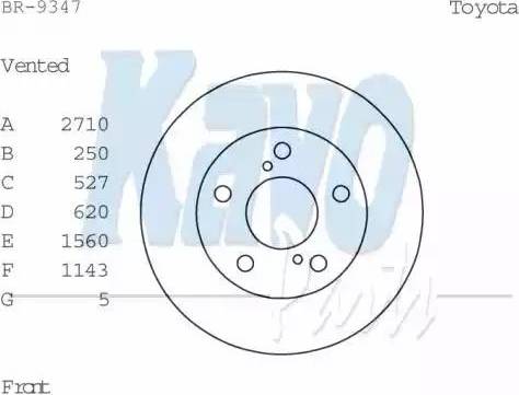 Kavo Parts BR-9347 - Bremžu diski autodraugiem.lv