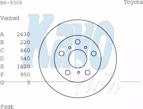 Kavo Parts BR-9308 - Bremžu diski autodraugiem.lv