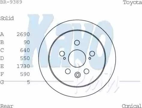 Kavo Parts BR-9389 - Bremžu diski autodraugiem.lv