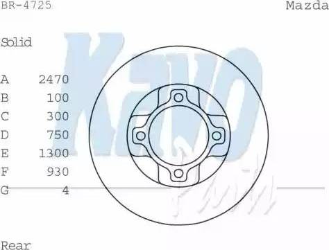 Kavo Parts BR-4725 - Bremžu diski autodraugiem.lv