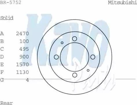 Kavo Parts BR-5752 - Bremžu diski autodraugiem.lv