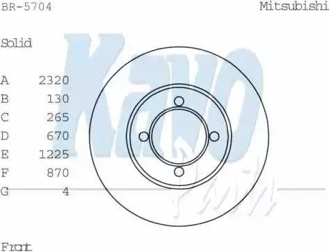 Kavo Parts BR-5704 - Bremžu diski autodraugiem.lv