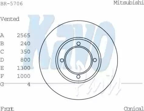 Kavo Parts BR-5706 - Bremžu diski autodraugiem.lv