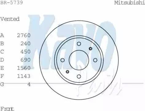 Kavo Parts BR-5739 - Bremžu diski autodraugiem.lv