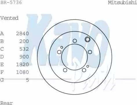Kavo Parts BR-5736 - Bremžu diski autodraugiem.lv
