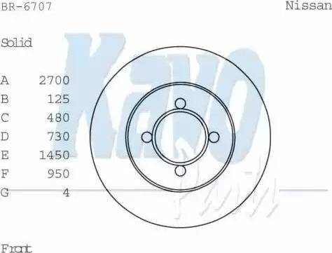 Kavo Parts BR-6707 - Bremžu diski autodraugiem.lv