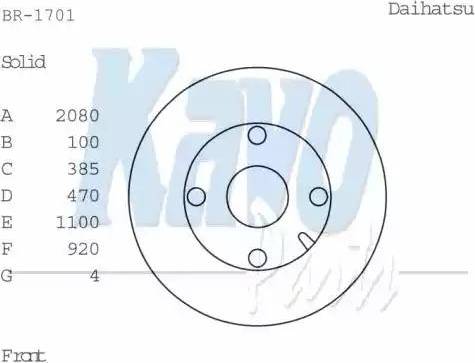 Kavo Parts BR-1701 - Bremžu diski autodraugiem.lv