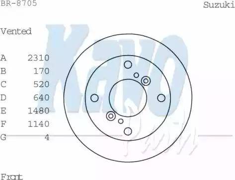 Kavo Parts BR-8705 - Bremžu diski autodraugiem.lv