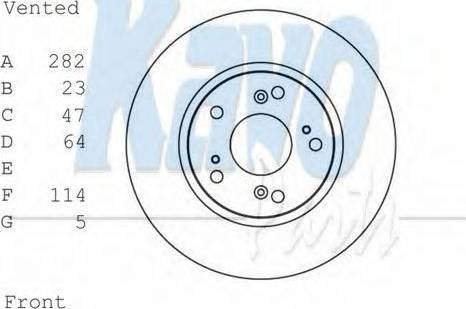 Kavo Parts BR-2264 - Bremžu diski autodraugiem.lv