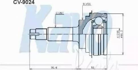 Kavo Parts CV-9024 - Šarnīru komplekts, Piedziņas vārpsta autodraugiem.lv