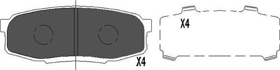 Kavo Parts KBP-9099 - Bremžu uzliku kompl., Disku bremzes autodraugiem.lv