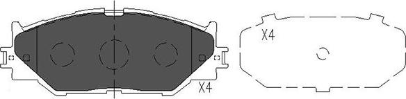 Kavo Parts KBP-9094 - Bremžu uzliku kompl., Disku bremzes autodraugiem.lv