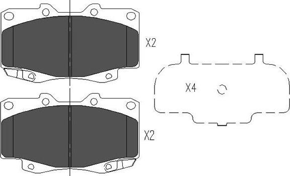 Kavo Parts KBP-9096 - Bremžu uzliku kompl., Disku bremzes autodraugiem.lv