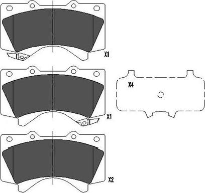 Kavo Parts KBP-9098 - Bremžu uzliku kompl., Disku bremzes autodraugiem.lv