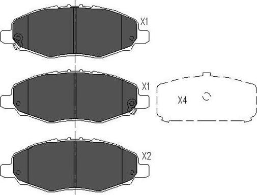 Kavo Parts KBP-9093 - Bremžu uzliku kompl., Disku bremzes autodraugiem.lv