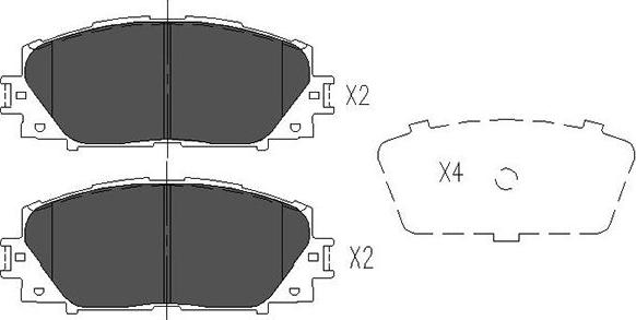 Kavo Parts KBP-9097 - Bremžu uzliku kompl., Disku bremzes autodraugiem.lv