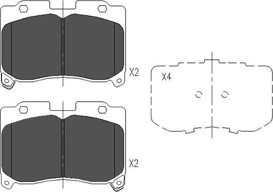 Kavo Parts KBP-9045 - Bremžu uzliku kompl., Disku bremzes autodraugiem.lv