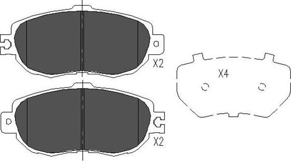 Kavo Parts KBP-9046 - Bremžu uzliku kompl., Disku bremzes autodraugiem.lv