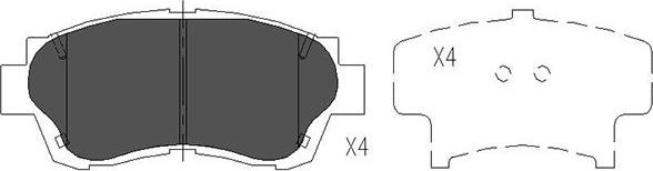 Kavo Parts KBP-9042 - Bremžu uzliku kompl., Disku bremzes autodraugiem.lv