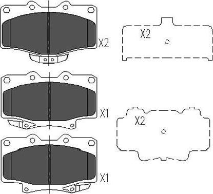 Kavo Parts KBP-9047 - Bremžu uzliku kompl., Disku bremzes autodraugiem.lv