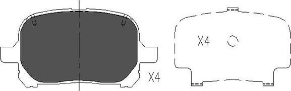 Kavo Parts KBP-9051 - Bremžu uzliku kompl., Disku bremzes autodraugiem.lv