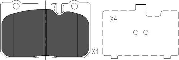 Kavo Parts KBP-9053 - Bremžu uzliku kompl., Disku bremzes autodraugiem.lv