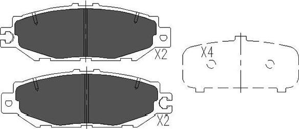 Kavo Parts KBP-9064 - Bremžu uzliku kompl., Disku bremzes autodraugiem.lv