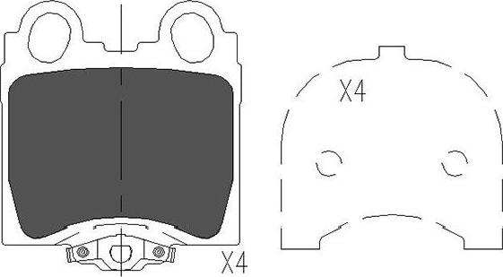 Kavo Parts KBP-9066 - Bremžu uzliku kompl., Disku bremzes autodraugiem.lv