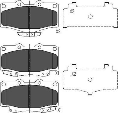 Kavo Parts KBP-9004 - Bremžu uzliku kompl., Disku bremzes autodraugiem.lv