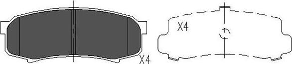 Kavo Parts KBP-9007 - Bremžu uzliku kompl., Disku bremzes autodraugiem.lv