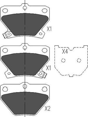 Kavo Parts KBP-9013 - Bremžu uzliku kompl., Disku bremzes autodraugiem.lv