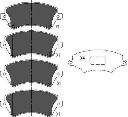 Kavo Parts KBP-9012 - Bremžu uzliku kompl., Disku bremzes autodraugiem.lv