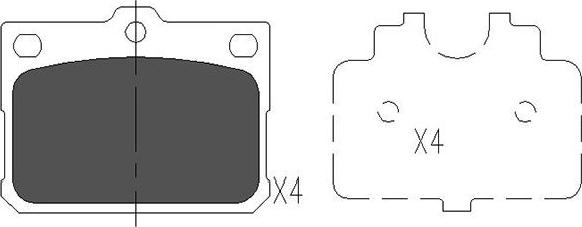 Kavo Parts KBP-9081 - Bremžu uzliku kompl., Disku bremzes autodraugiem.lv