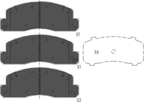 Kavo Parts KBP-9088 - Bremžu uzliku kompl., Disku bremzes autodraugiem.lv